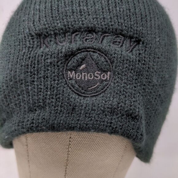 Unbranded Men's Knit Beanie Hat Cap Black Mono Sol Embroidered Logo - Picture 3 of 10